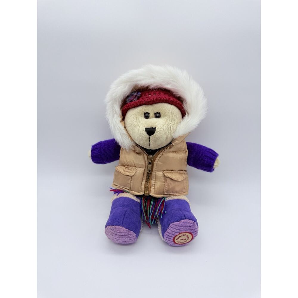 Starbucks Bearista Bear Winter 52nd Edition 2006 w Scarf hat boots jacket 13"